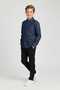 Boys Classic Blue Denim Cotton Linen Shirt | MH