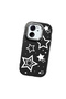 Mi 13t Compatible Camera Protected Black Soft Silicone Phone Case Star Patterned