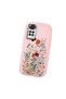Redmi Note 11S Compatible Camera Protected Pink Soft Silicone Phone Case Floral Print