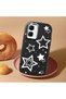 Tecno Spark Go 2 Compatible Camera Protected Black Soft Silicone Phone Case Star Patterned - 2