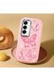 Samsung Galaxy S25 Plus Compatible Camera Protected Pink Soft Silicone Phone Case Butterfly Patterned - 2
