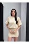 Crew Neck Mini Dress with Waist Tie - 6