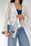 Women's Yaprak Patterned Tasseled Knitwear Cardigan - 2