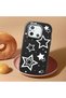 Redmi 12C Compatible Camera Protected Black Soft Silicone Phone Case Star Patterned - 2