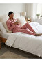 Women's Front Buttoned Long Sleeve Fleece Plush Winter Warm Pajamas Set - 2