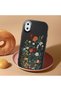 iPhone XS Max Compatible Black Soft Silicone Phone Case with Camera Protection Floral Print - 2