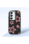 Tecno Camon 40 Compatible Camera Protected Black Soft Silicone Phone Case Pink Star - 3