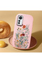 Mi 12 Lite Compatible Camera Protected Pink Soft Silicone Phone Case Floral Print - 2