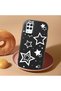 Samsung Galaxy A12 Compatible Camera Protected Black Soft Silicone Phone Case Star Patterned - 2