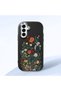 Samsung Galaxy A17 Compatible Camera Protected Black Soft Silicone Phone Case Floral Print - 3