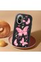 Realme C67 Compatible Camera Protected Black Soft Silicone Phone Case Butterfly Patterned - 2