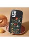 Samsung Galaxy A72 Compatible Camera Protected Black Soft Silicone Phone Case Floral Print - 2