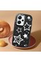 Redmi Note 13 Pro Plus 5g Compatible Camera Protected Black Soft Silicone Phone Case Star Patterned - 2