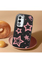 Oppo A5 Compatible Camera Protected Black Soft Silicone Phone Case Pink Star - 2