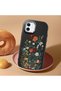 iPhone 11 Compatible Camera Protected Black Soft Silicone Phone Case Floral Print - 2