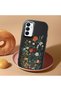 Samsung Galaxy A15 Compatible Camera Protected Black Soft Silicone Phone Case Floral Print - 2
