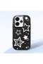 Poco M6 Compatible Camera Protected Black Soft Silicone Phone Case Star Patterned - 3
