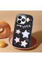 Black Soft Silicone Phone Colorful Stars with Camera Protection Compatible with Realme Note 50 - 2