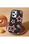 Poco X5 Pro 5g Compatible Camera Protected Black Soft Silicone Phone Case Pink Star - 2