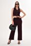 Women's Vest Pants Wrinkled Double Set 260083 -