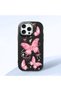 iPhone 16 Pro Max Compatible Camera Protected Black Soft Silicone Phone Case Butterfly Patterned - 3
