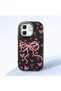 Black Soft Silicone Phone Bowknot with Camera Protection Compatible with Infinix Smart 9 Patterned