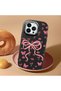 Black Soft Silicone Phone Bow with Camera Protection Compatible with iPhone 12 Pro Max Patterned - 2