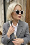 Sakurel White Uv400 Protected Ultra Lightweight Women's Sunglasses