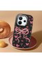 Black Soft Silicone Phone Bowknot with Camera Protection Compatible with Redmi Note 14 4g Patterned - 2