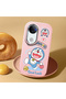 Camera Protected Pink Soft Silicone Phone Doraemon Patterned Compatible with Vivo V50 - 2