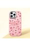 Pink Soft Silicone Phone Bow with Camera Protection Compatible with iPhone 16 Pro Max Patterned