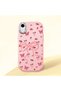 Pink Soft Silicone Phone Bow with Camera Protection Compatible with iPhone Xr Patterned