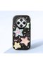 Black Soft Silicone Phone Colorful Stars with Camera Protection Compatible with Redmi 14C