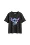 Stitch Baby Printed Relaxed Fit Washable Black Women's Tshirt