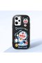 Black Soft Silicone Phone Doraemon Patterned with Camera Protection Compatible with Poco X5 Pro 5g