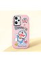 Pink Soft Silicone Phone Doraemon Patterned with Camera Protection Compatible with Redmi Note 12 Pro Speed