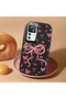 Black Soft Silicone Phone Bow with Camera Protection Compatible with Redmi K50 Ultra Patterned - 2