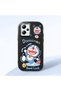 Black Soft Silicone Phone Doraemon Patterned with Camera Protection Compatible with Poco X5 5g