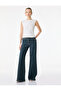 Beige Cotton Slim Fit Sleeveless Crew Neck Blouse With Back Cut-Out Detail - 3