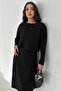 Women's Drop-Shoulder Dress Blouse Black Set - 5