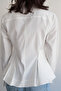 Ecru Waist-Fitted Poplin Shirt - 1616 - 3