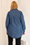 Plus Size Pocket Detail Jean Shirt - 8
