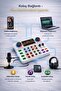 Live Streaming Sound Card Bluetooth Podcast Professional Broadcaster Sound Card Compatible with Phone and Computer - 3