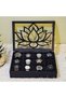 Wooden 12-Compartment Watch Box Decorative Navy Blue Watch Accessory Storage Box Organizer - 8