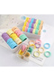 Set of 24 Mixed Color Towel Hair Elastics – Soft Fabric Non-Marking Hair Ties for Women & Girls - 3