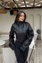 Women's New Season Corset Detail Cropped Leather Jacket - 2