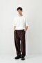 Baggy Fit Pleated Trousers Brown - 3