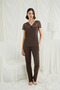 Arias Closet V-Neck Pajama Set with Short Sleeves and Lace