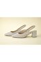 4021 Block Heel Stoned Comfortable Women's Shoes - 3
