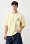 Short Sleeve Boxy Fit Printed T-Shirt Yellow - 6